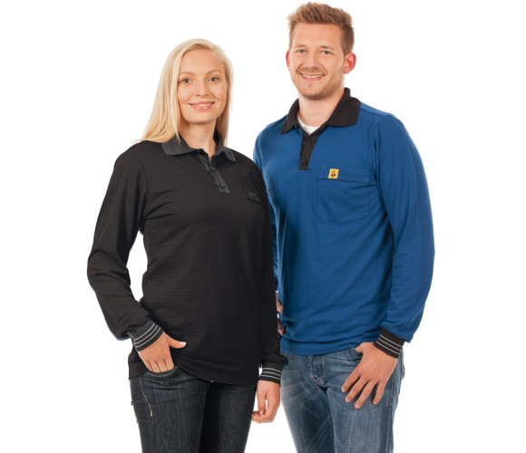 ESD polokošele s dlhým rukávom